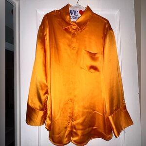 Alice + Olivia orange blouse